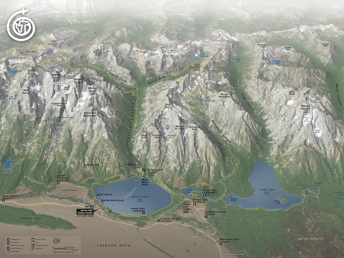 3D Trail Map - Grand Teton National Park