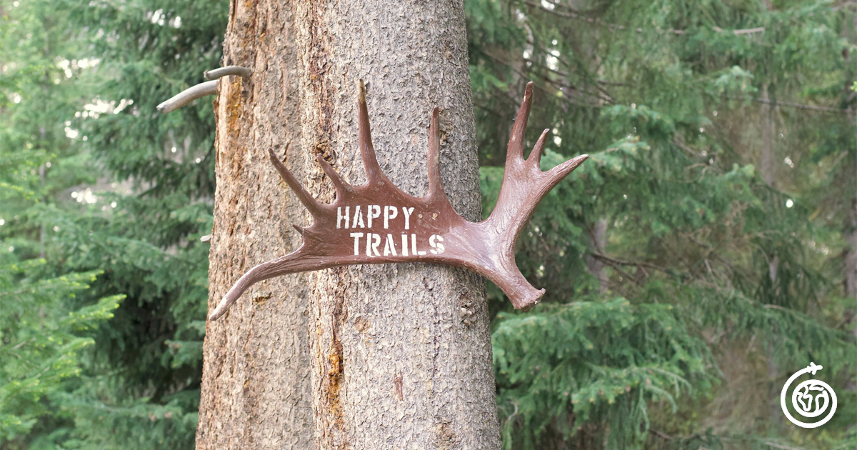 Happy Trails sign